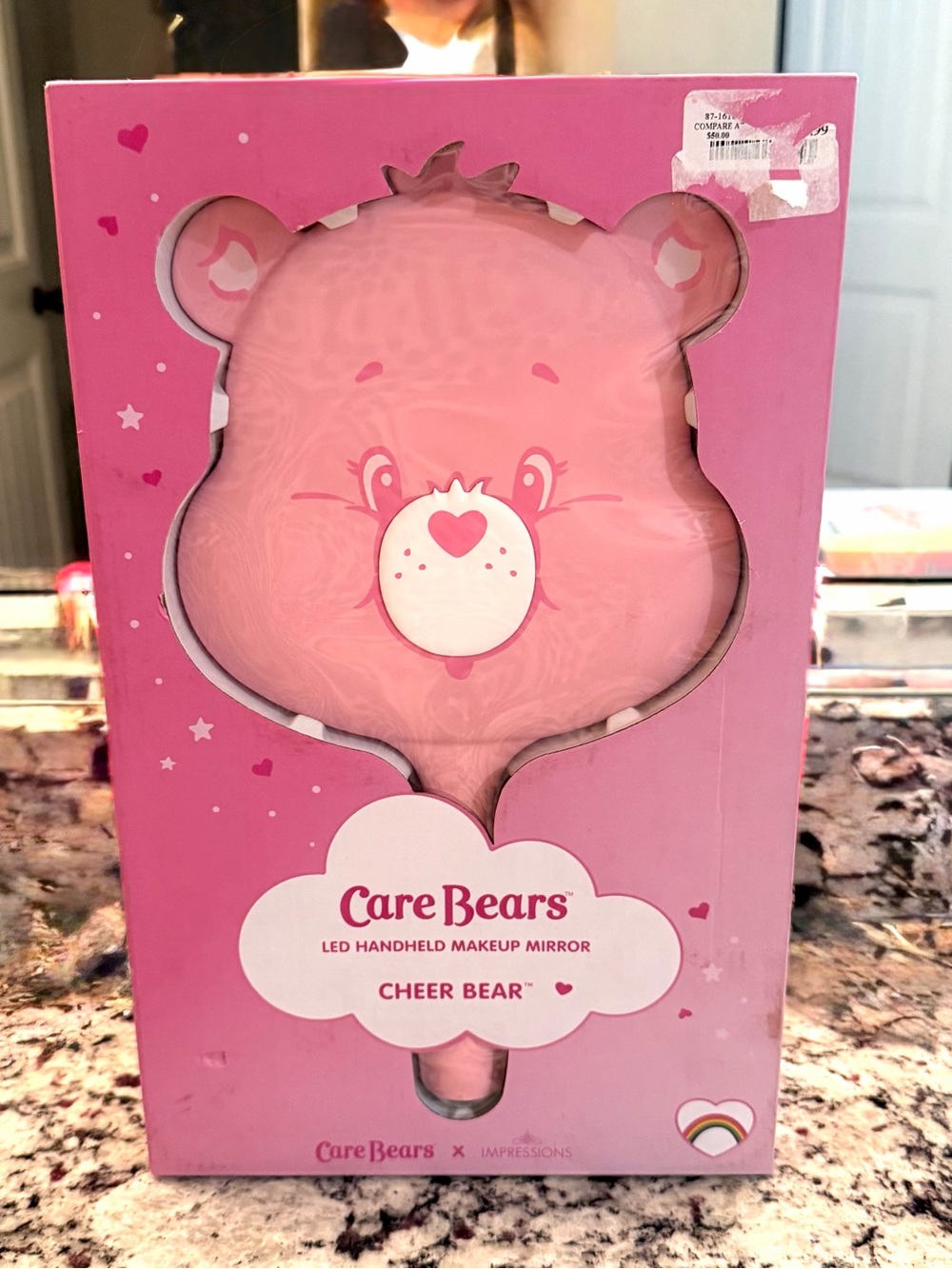 Care Bears Led Handheld Makeup Mirror Cheer Bear New Pink